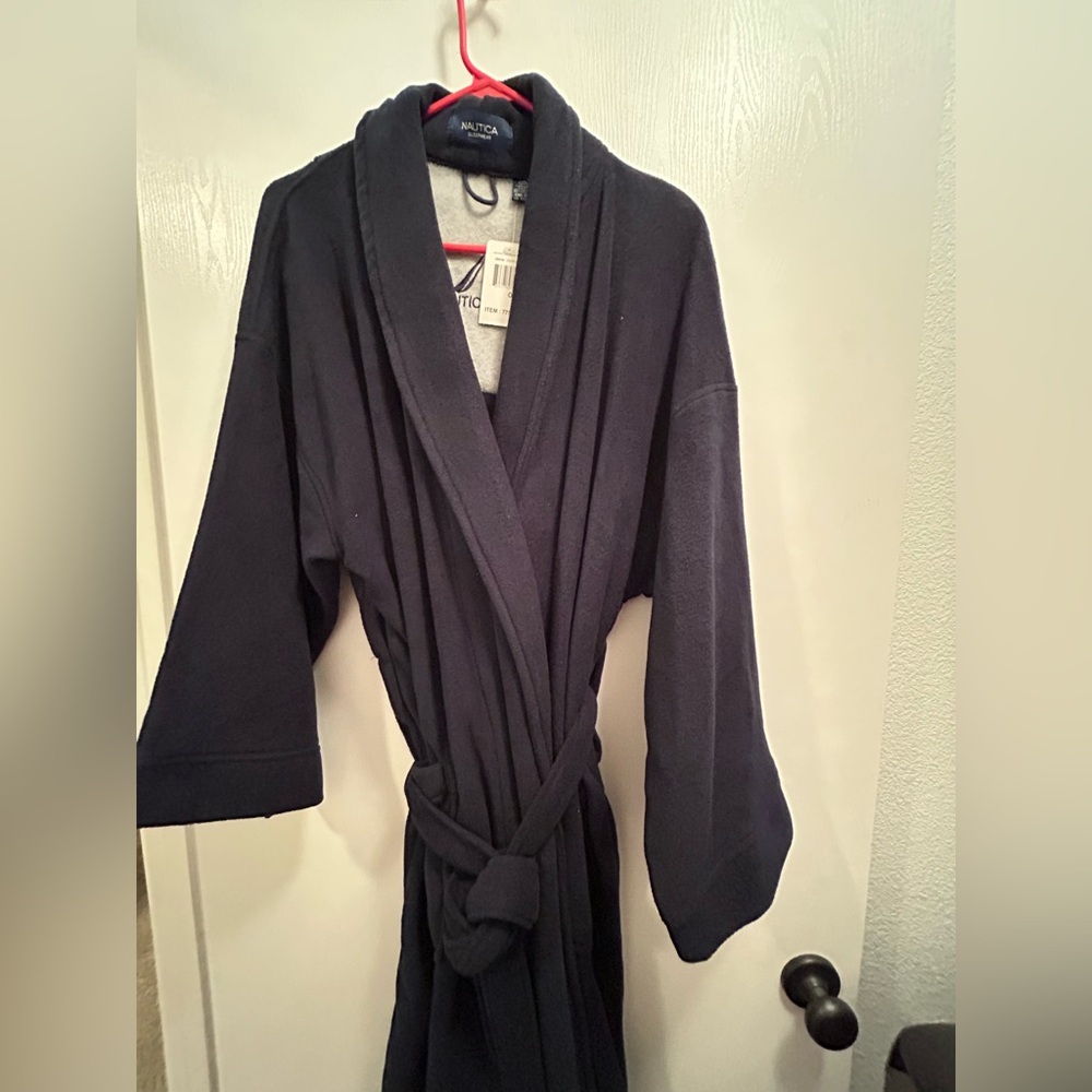 Nautica Dark Blue Men’s Robe Vintage NWT - Picture 8 of 10